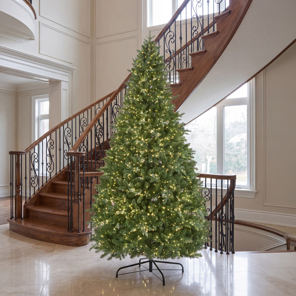 BOSK Eaton Pre-Lit 4300 Warm White LED Fir Christmas Tree 10ft | Homebase