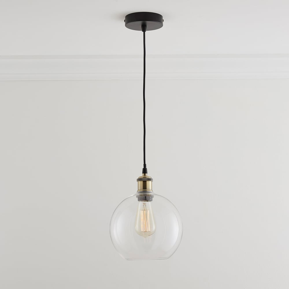 Kliving Antonio Clear Glass Pendant Light Image 3