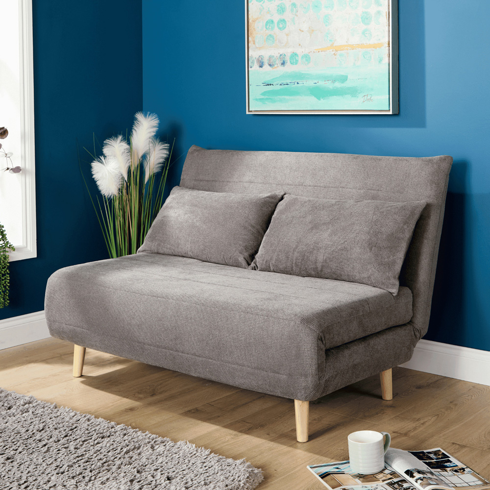 Home Source Lorena Double Grey Sofa Bed Image 8