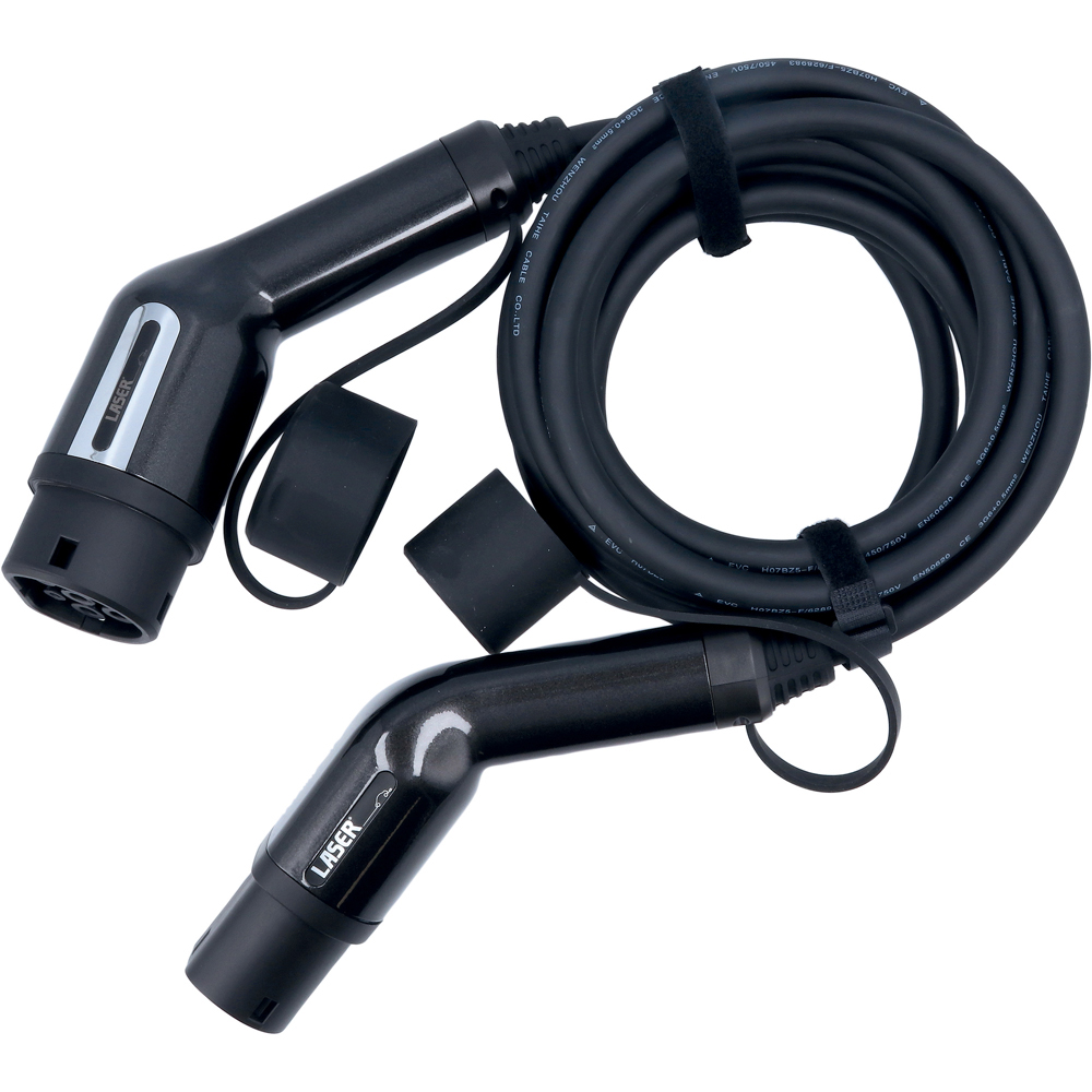 Laser 7.4kW 32A IP65 T2 Female to T2 Male Single Phase EV Charging Cable 5m Image 3