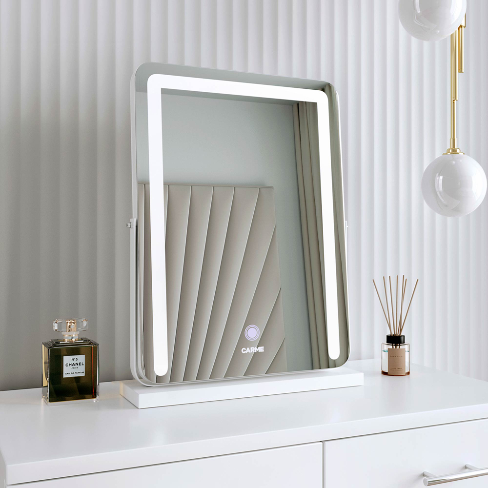 CARME Home Mia 3 Colour LED Frameless White Touch Sensor Light Mirror Image 2