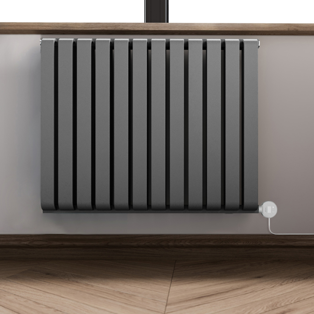 Terma Warp-Room E Wi-Fi Salt n Pepper Electric Radiator 800W 630 x 785mm Image 2