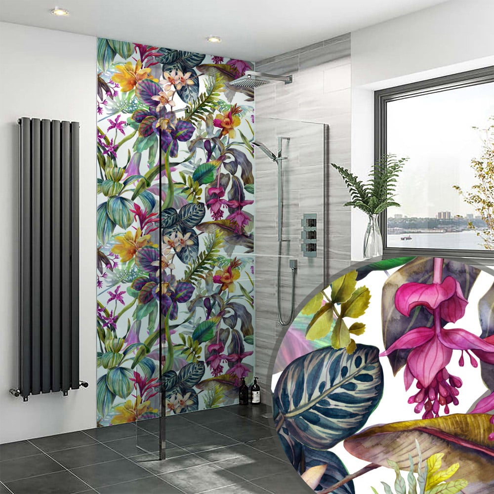 Splashbax Premium Artisan Floral Dream Di Bond Shower Panel 2400 x 1220mm Image 3