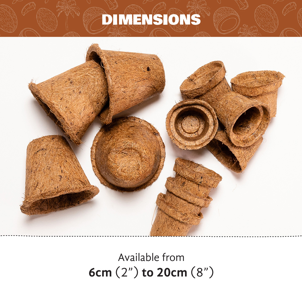 Coco & Coir Round Propagation Pot 8cm 12 Pack Image 4