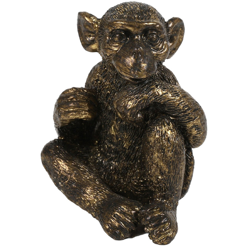 Set of 3 Monkey Ornaments - Brass Image 2