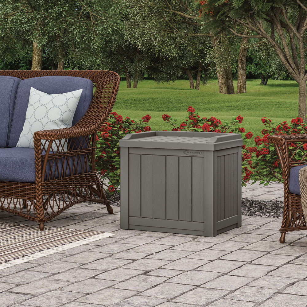 Suncast Florida 83L Stone Grey Storage Box Image 5