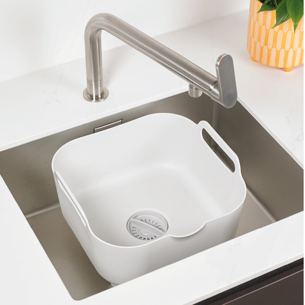 ReBorn Stone Effect Deep Washing Up Bowl with Handles 9L Image 2