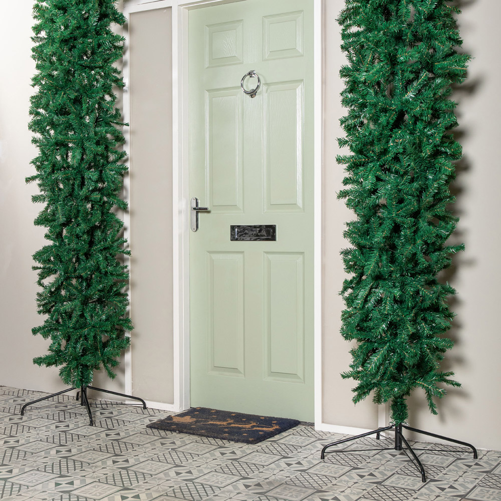 Samuel Alexander Double Door Plain Green Christmas Tree Arch with 2000 Tips 8ft Image 6