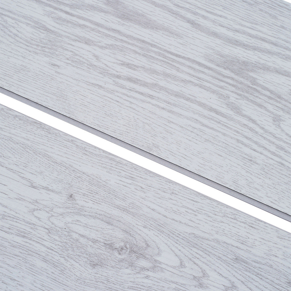Living and Home Light Grey Wood Grain SPC Vinyl Floor Tile 14 Pack Image 3