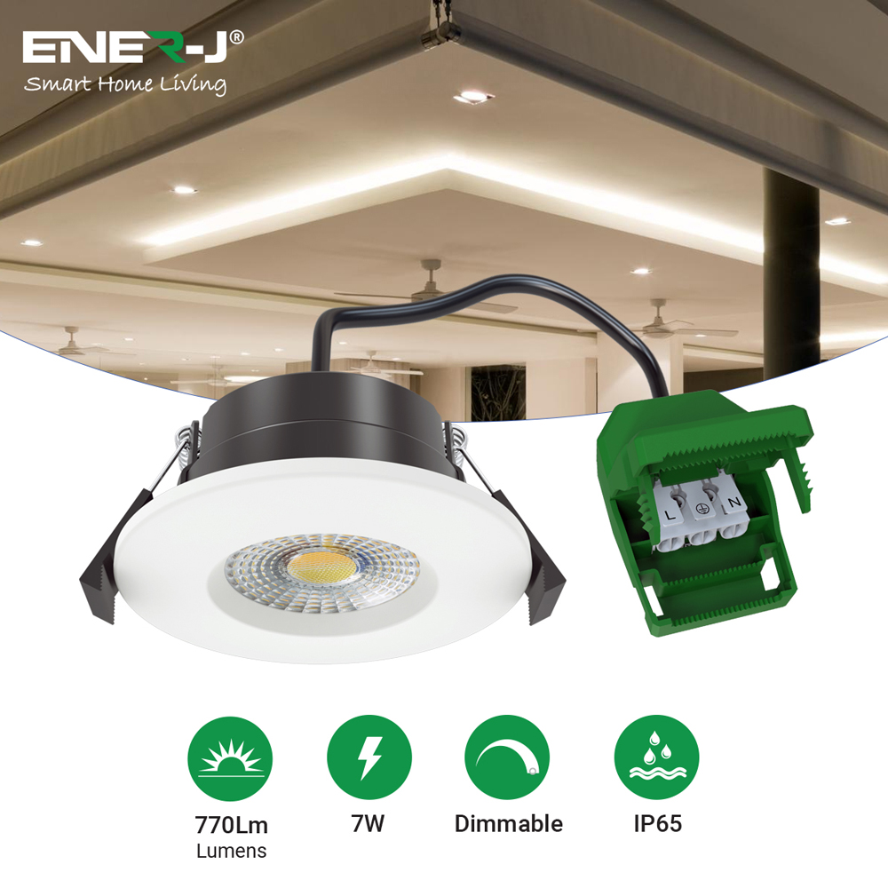 ENER-J 7W Dimmable and CCT Changeable Fire Proof Downlight 6 Pack Image 5