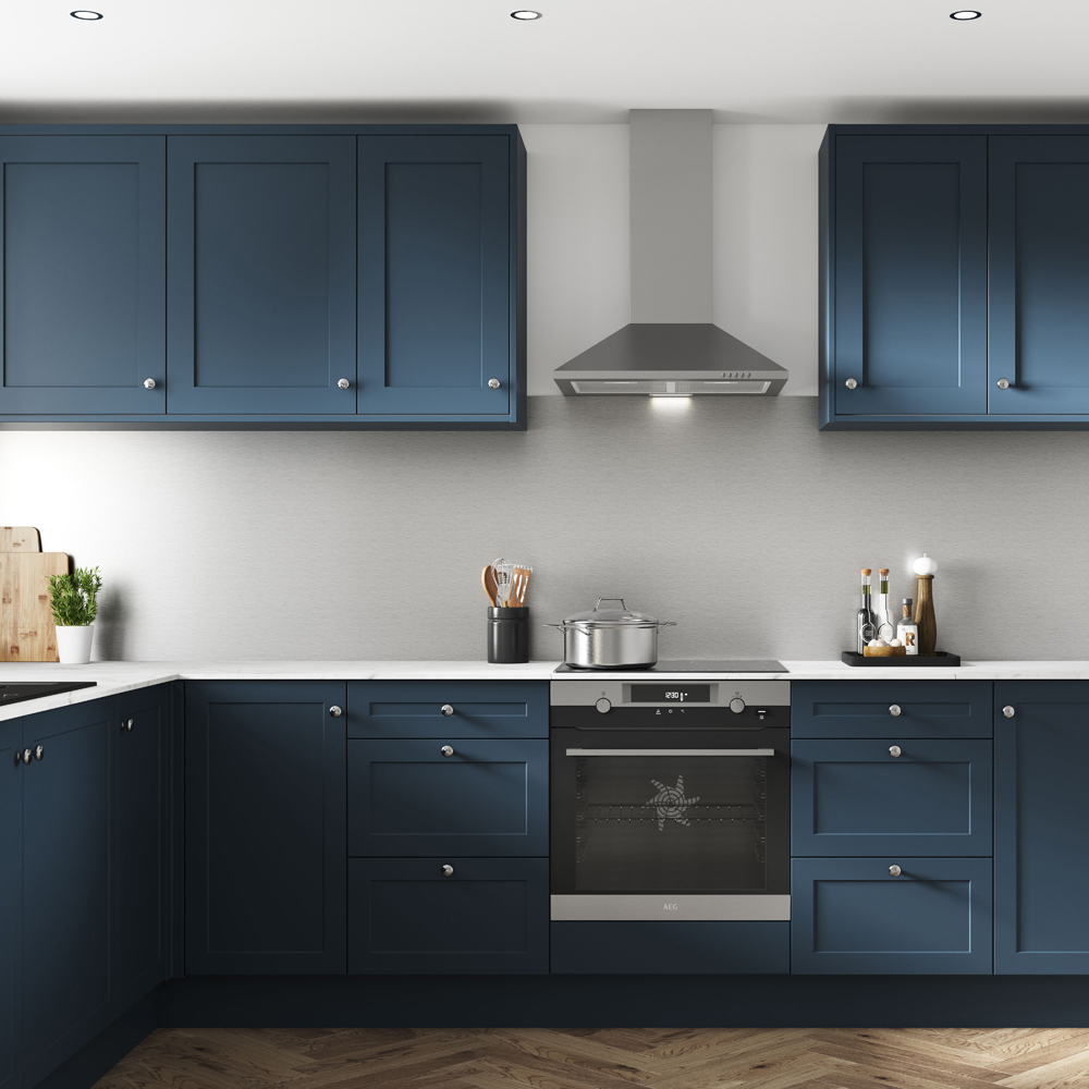Alloy Brushed Steel and Titanium Kitchen Splashback 3000 x 75x 4mm Image 7