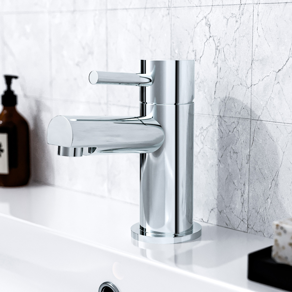 Homebase Basins Nes Home Blossom Single Lever Chrome Bathroom Basin Sink Mono Mixer Tap ...