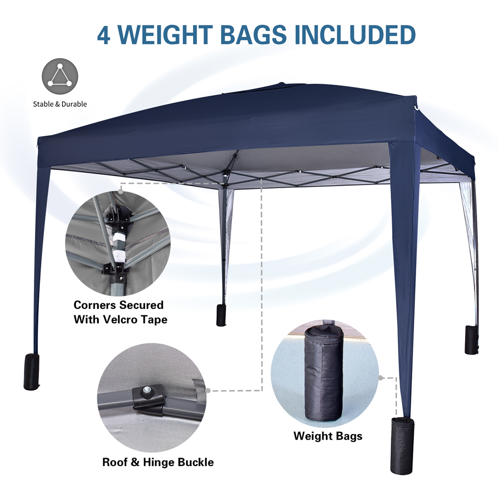 Blue Pop Up Outdoor Gazebo 2 x 2m Image 9