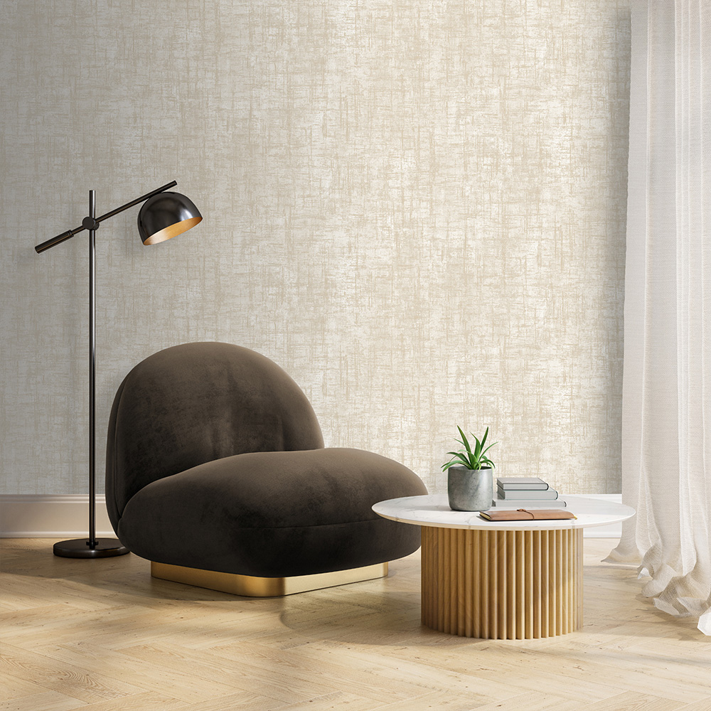 Muriva Etta Texture Cream and Gold Wallpaper Image 5