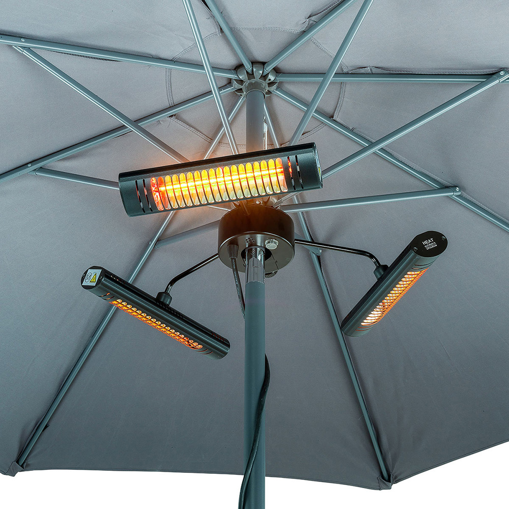 Shadow Black Parasol Heater with Remote 3000W Image 2
