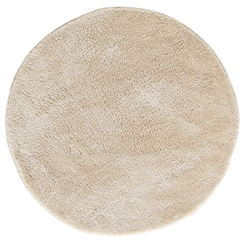 Desire Rugs Comfy Light Beige Anti Slip Felt Backing Round Rug 100cm Image 1
