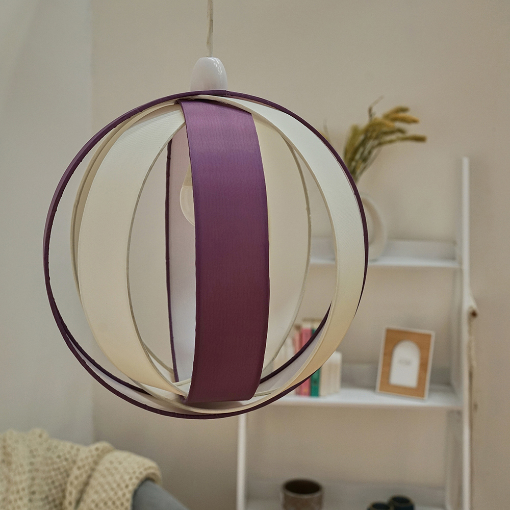 ValueLights J90 Purple Easy Fit Ceiling Light Shade Image 2