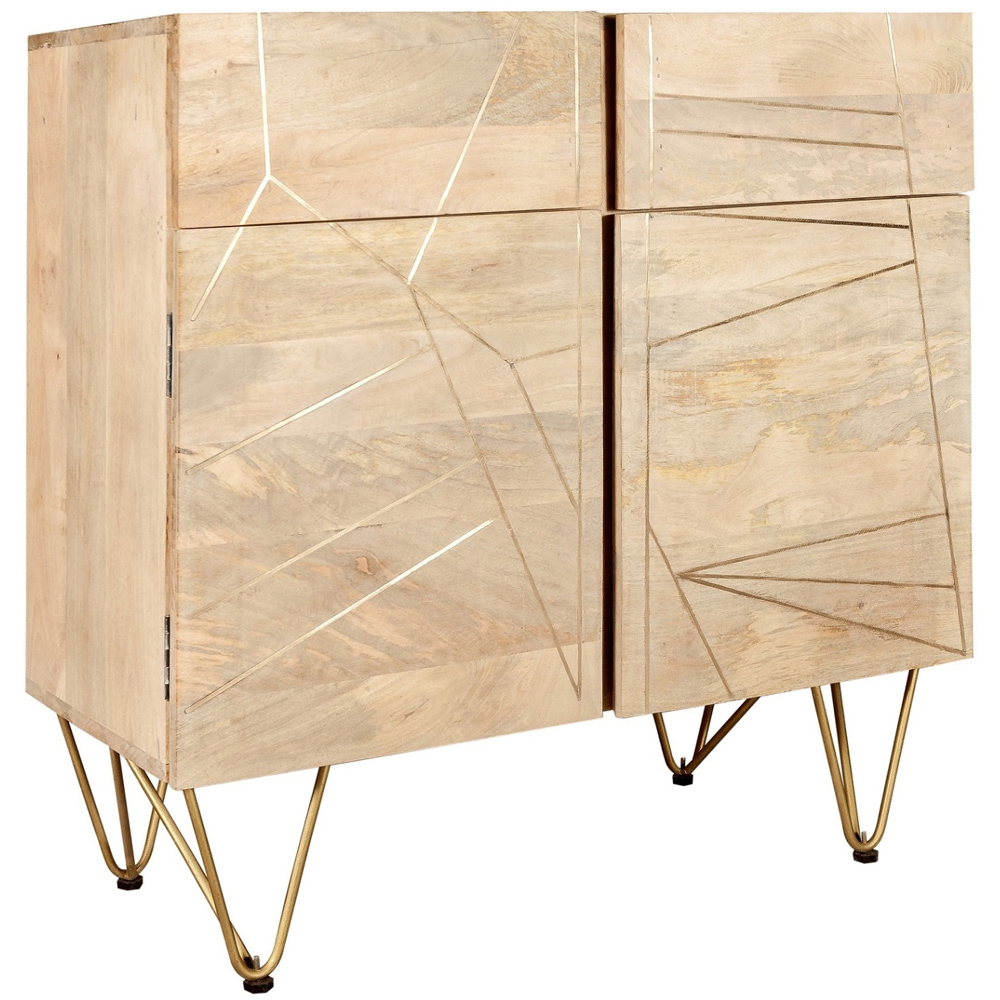 Brooklyn Huyen 2 Door 2 Drawer Light Gold Medium Sideboard Image 2