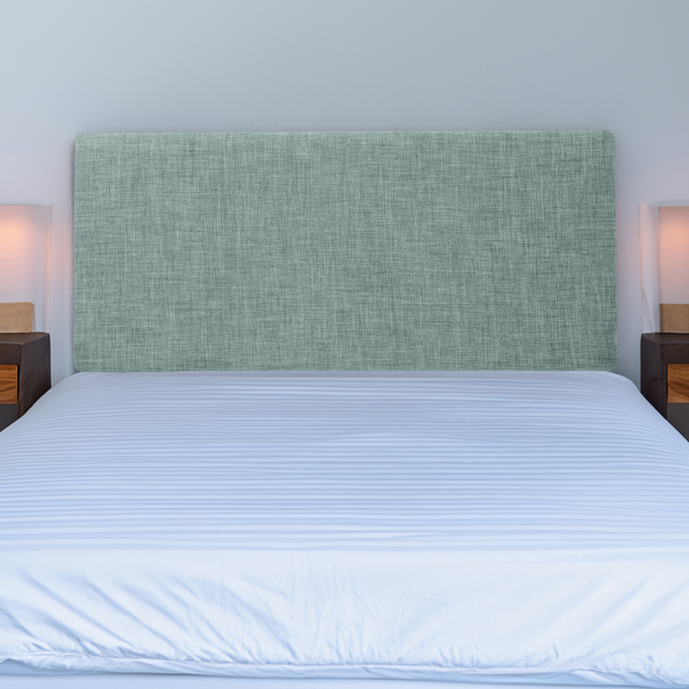 Bedmaster Valencia Small Double Duck Egg Linen Plain Headboard Image 1