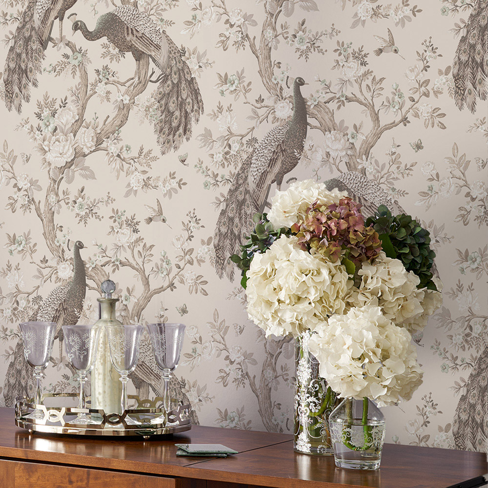 Laura Ashley Belvedere Soft Truffle Wallpaper Image 3