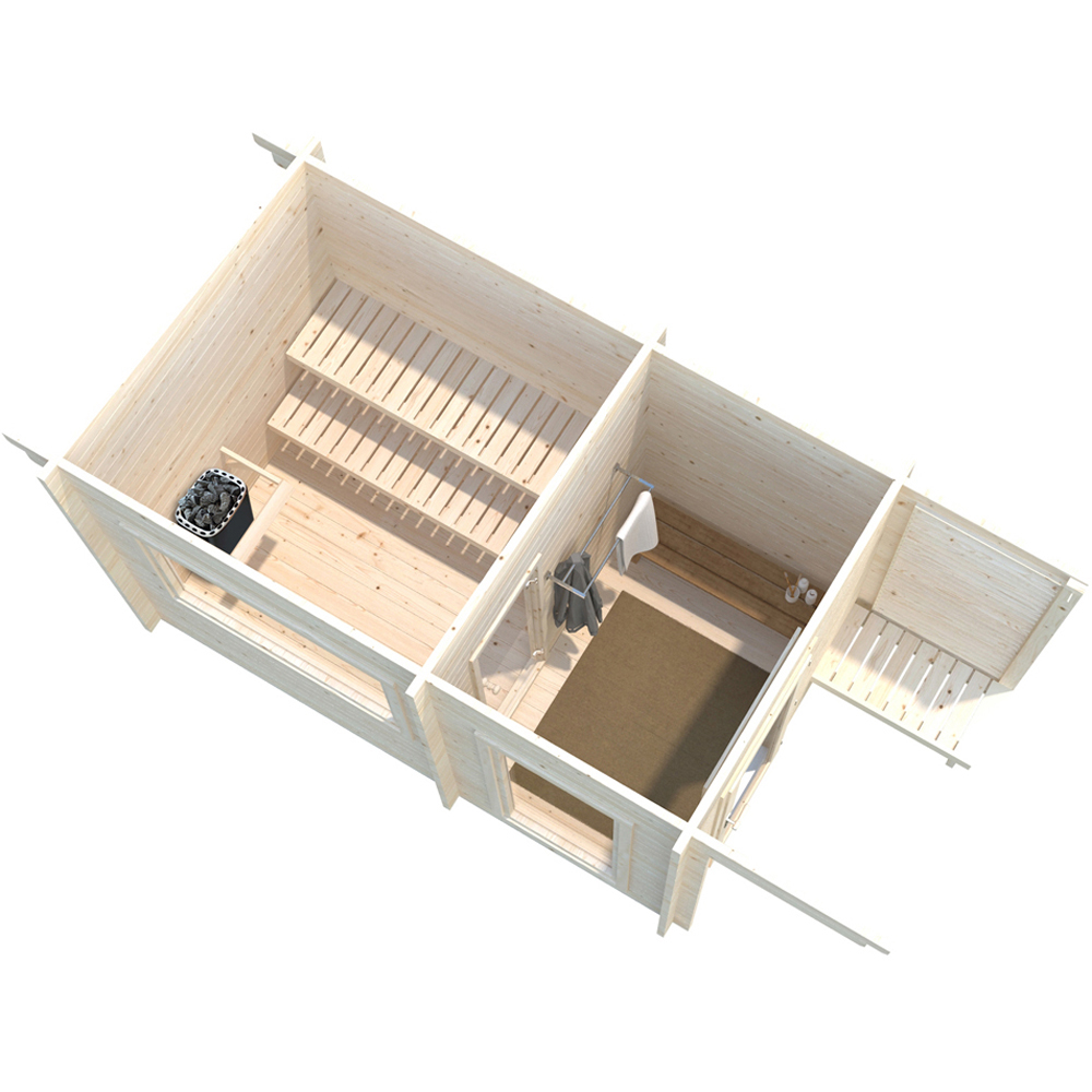 Palmako Sanna 11.4 x 8.8ft Pent Outdoor Sauna Image 4