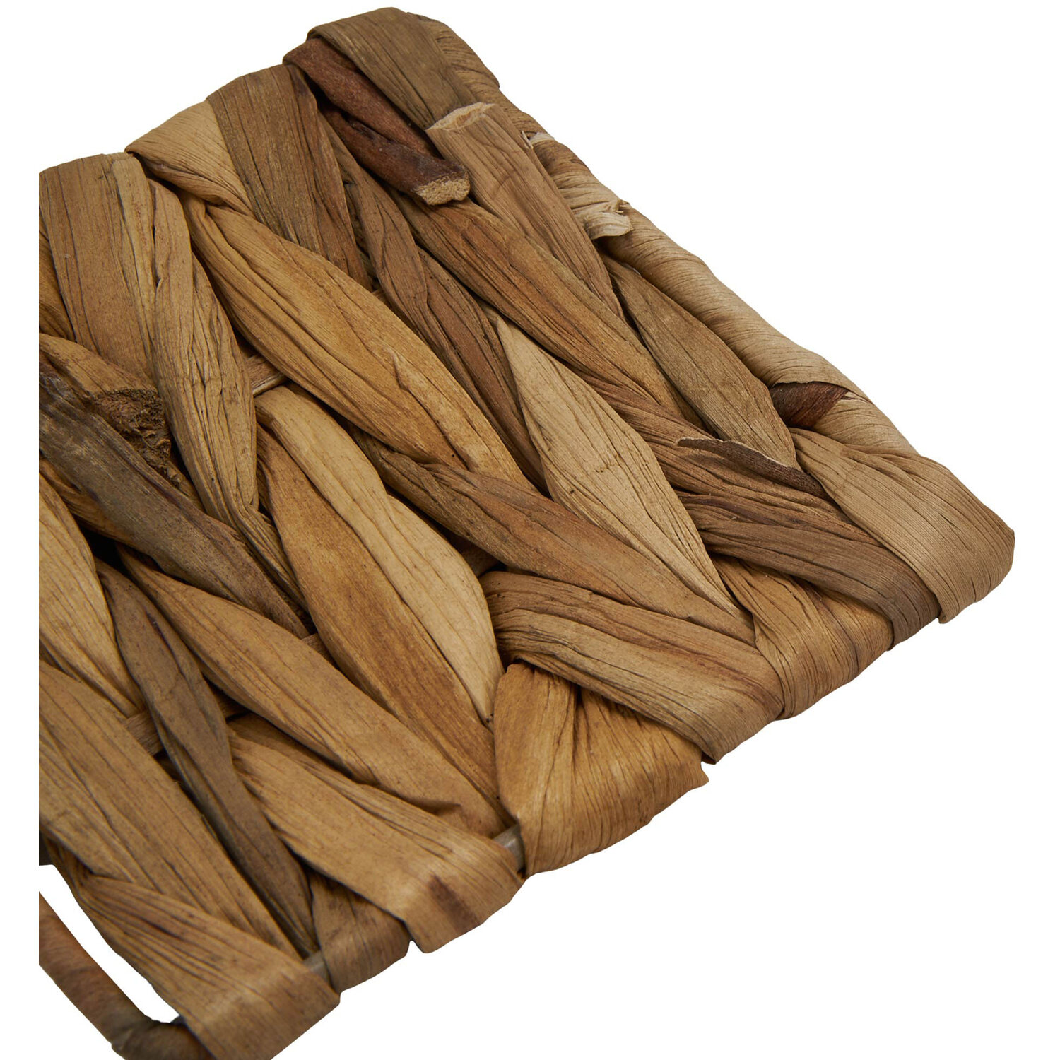 Pack of 4 SquareWater Hyacinth Coasters - Brown Image 2