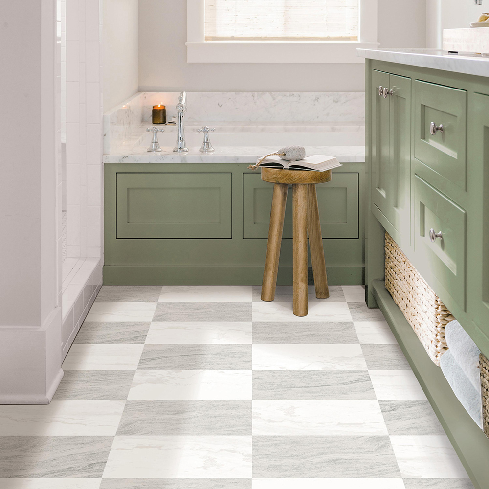 Floorpops Bonneville Beige and White Peel and Stick Floor Tile 30.48 x 30.48cm 10 Pack Image 5