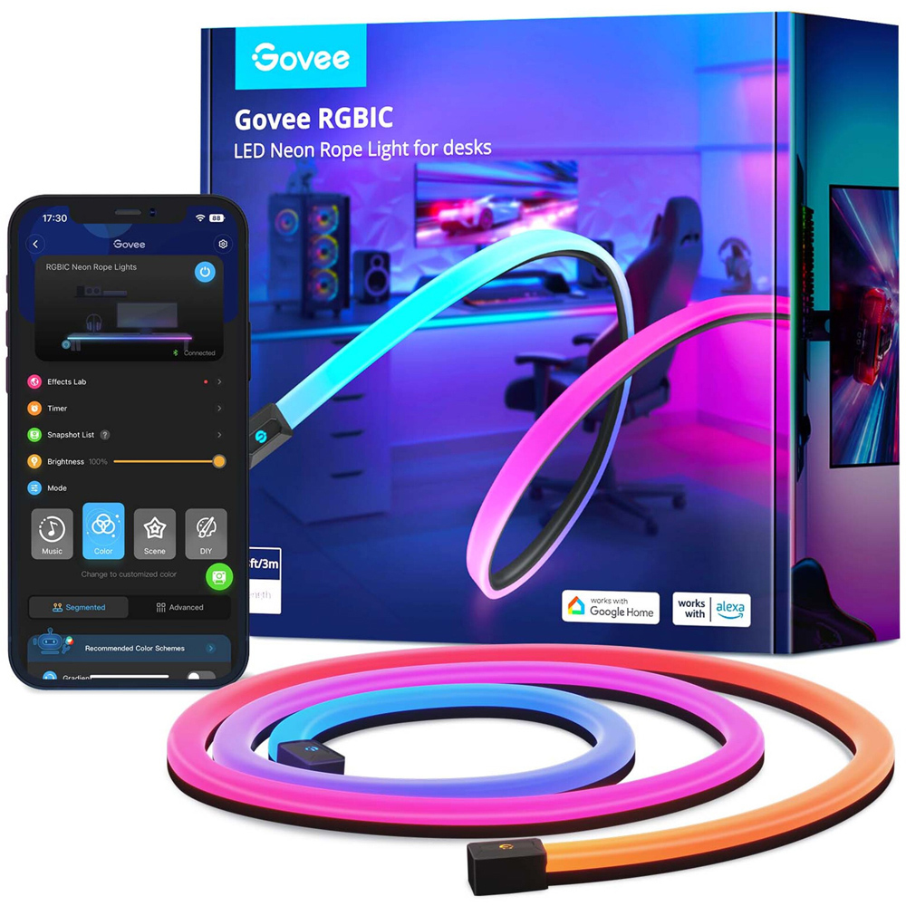 Govee RGBIC LED Smart Gaming Table Neon Rope Light 3m Image 3