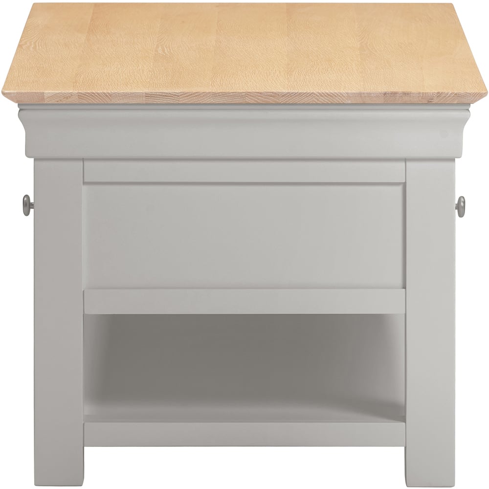 Seconique Bordeaux 2 Drawer Pebble Grey and Oak Coffee Table Image 6