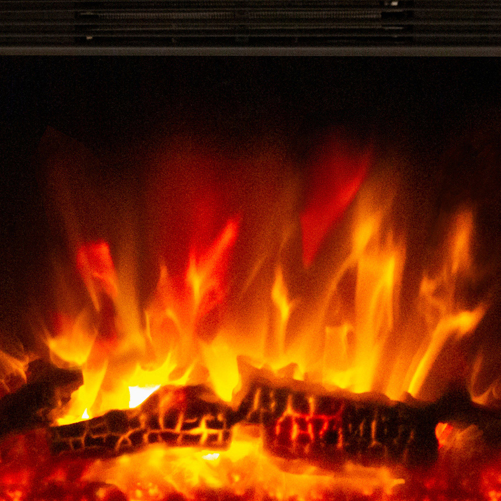 Be Modern Madalyn White Micro Marble Electric Fireplace Suite 52 inch Image 5