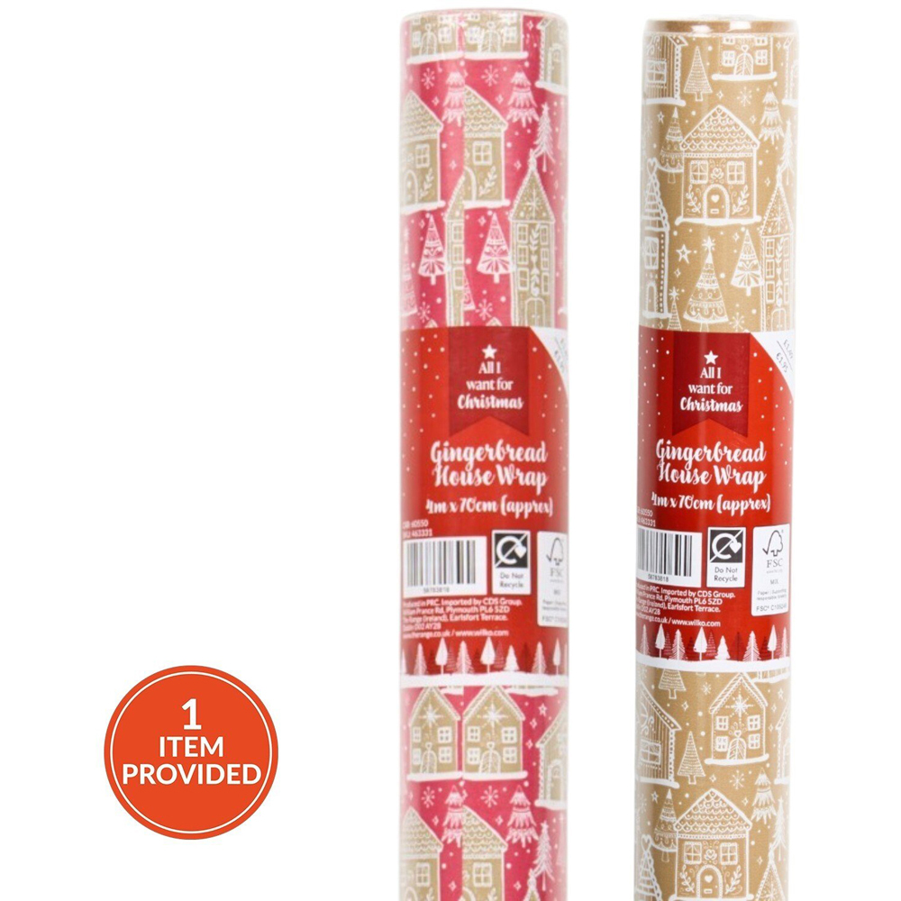 Gingerbread House Gift Wrap Image 2