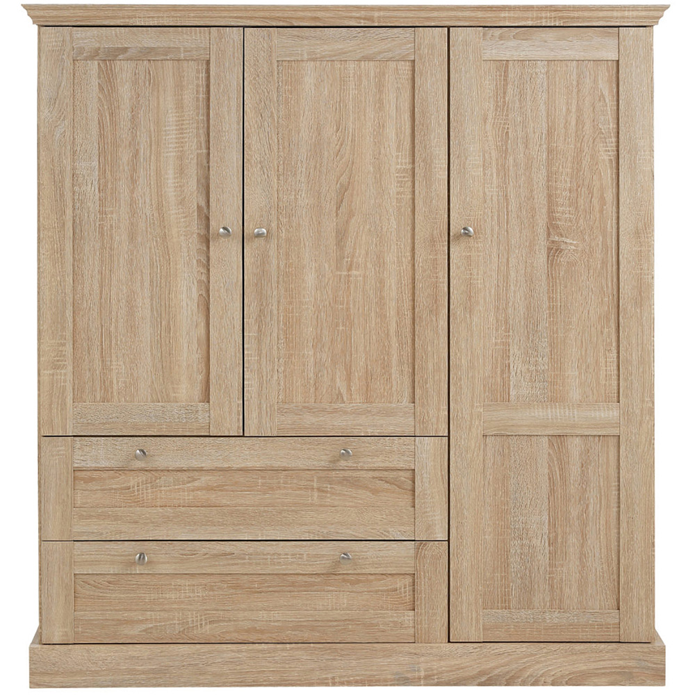 Loft24 Binz 3 Door 2 Drawer Large Oak Storage Cupboard Image 3