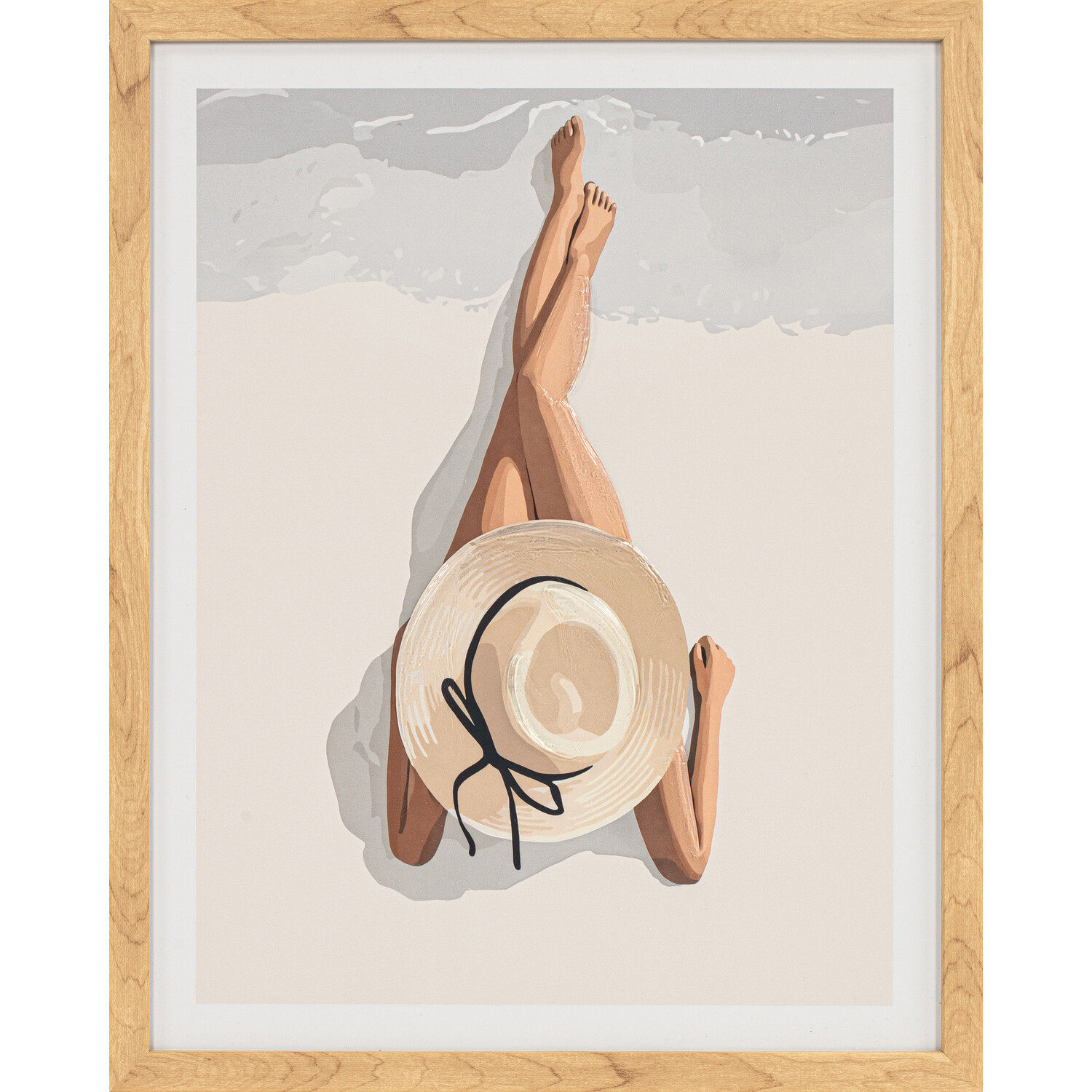 Elegant Sun Hat Portrait Gel Framed Art Image 2