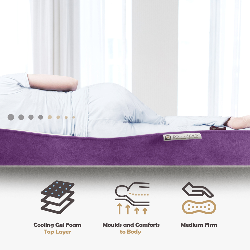DS Living Reve Small Double Tanzanite Gel-Flex Memory Foam Mattress Image 5