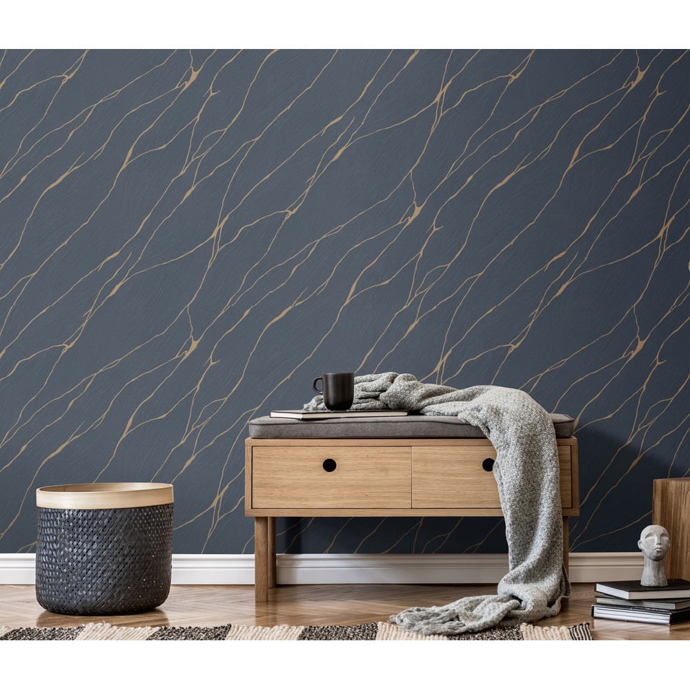 Erismann Calore Marble Blue Wallpaper Image 3