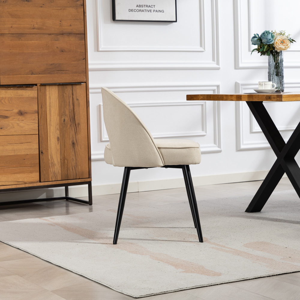 Artemis Home Ashley Set of 2 Beige Dining Chairs Image 5