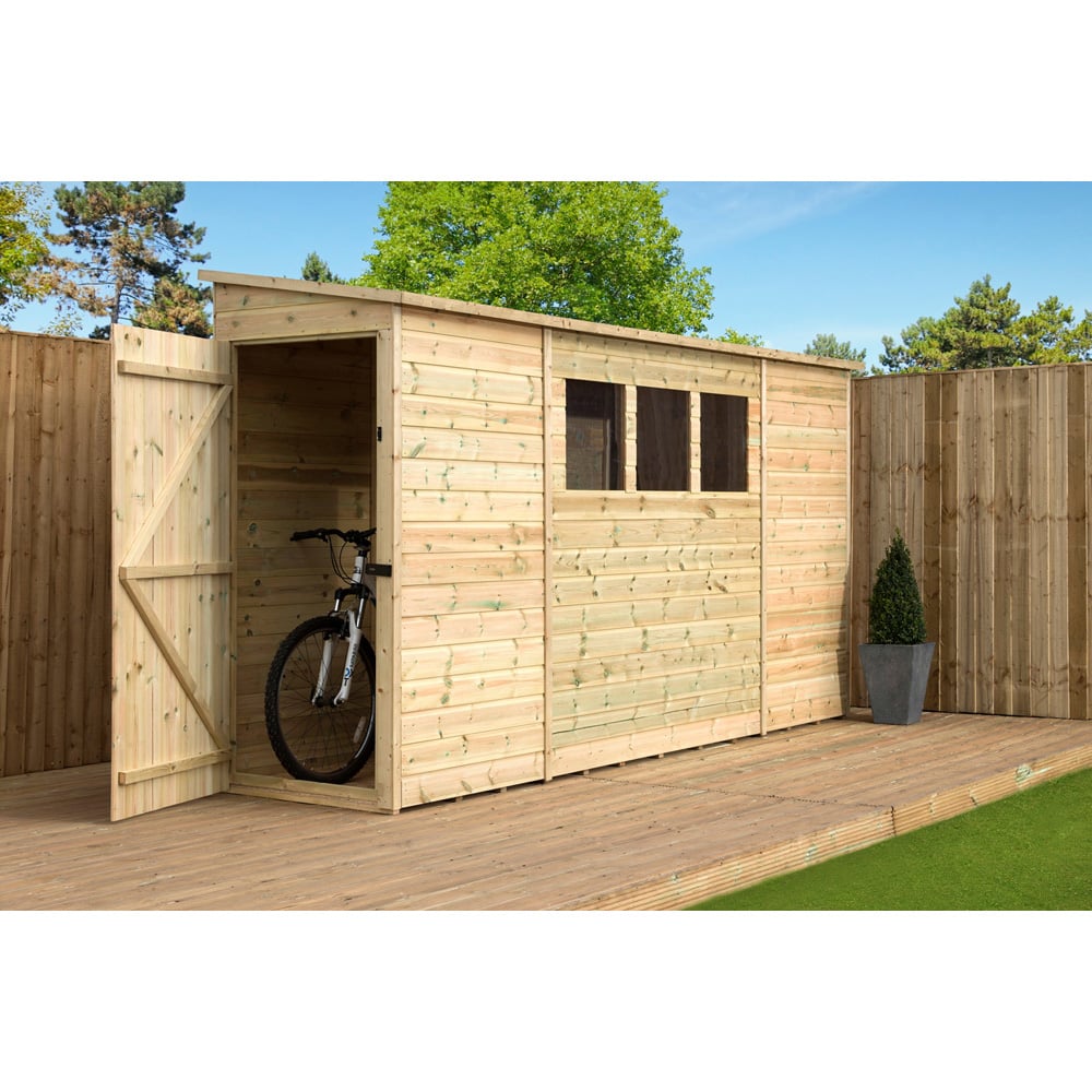 Empire Sheds 2800 9 x 3ft Tongue and Groove Wooden Pent Garden Shed Image 3