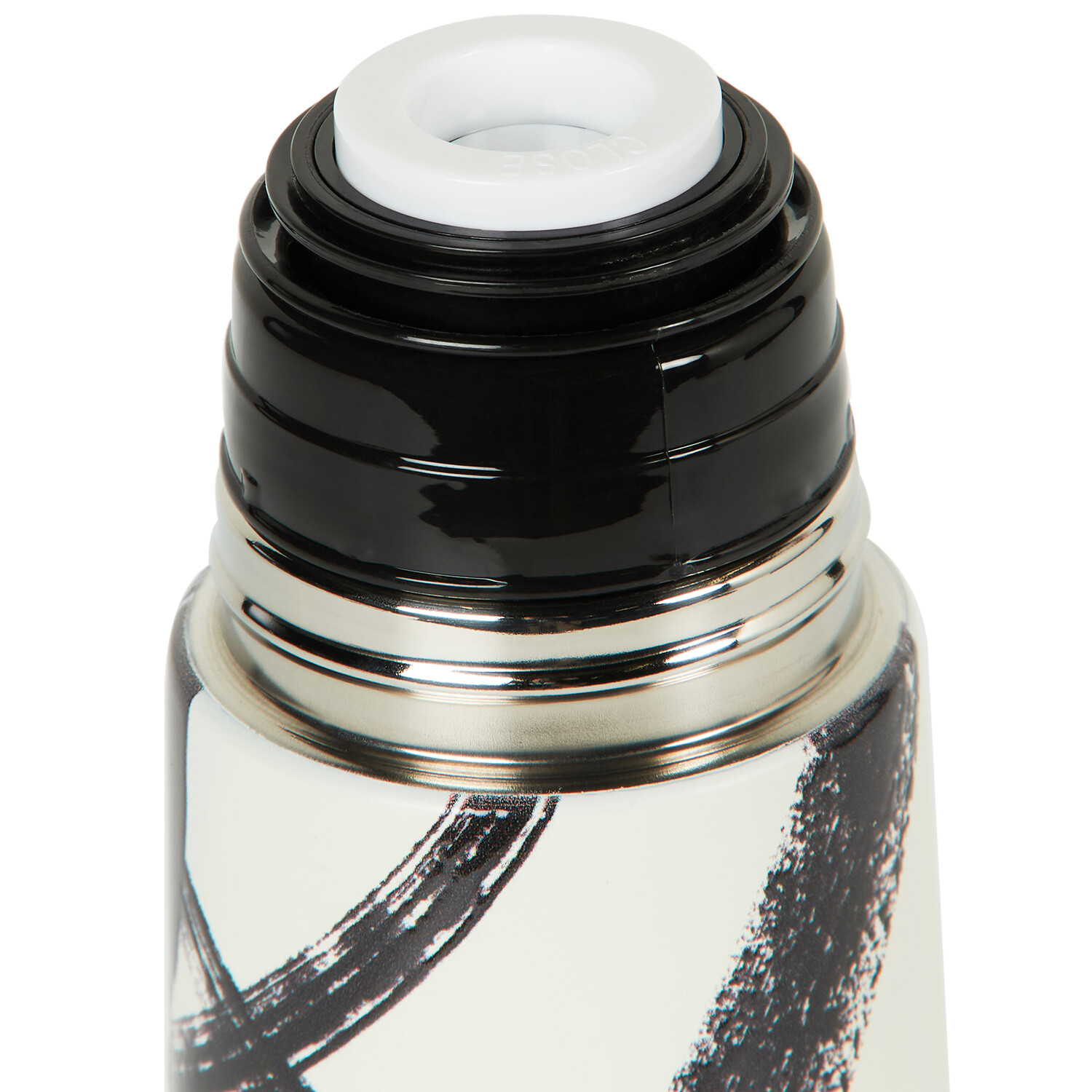 Inkwell Stainless Steel Bottle 500ml - Ivory and Black Image 6