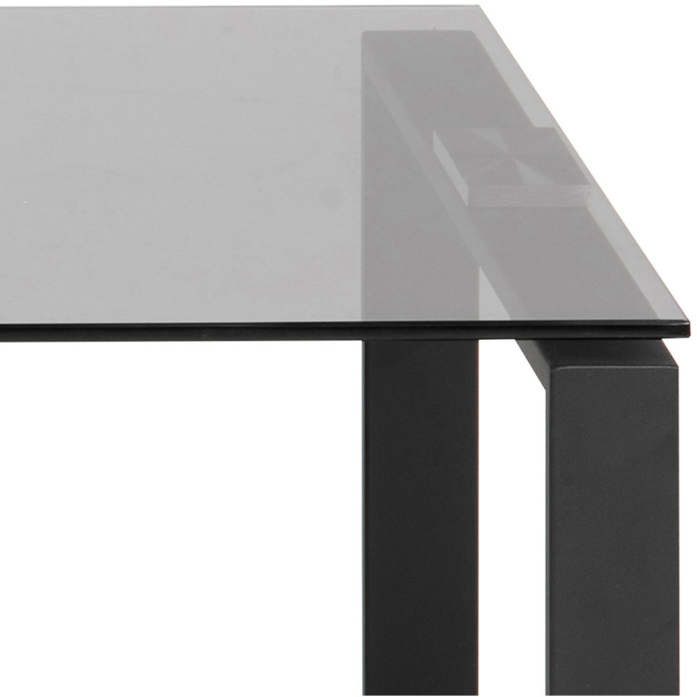 Florence Katrine Smoked Glass Top Coffee Table Set of 2 Image 4