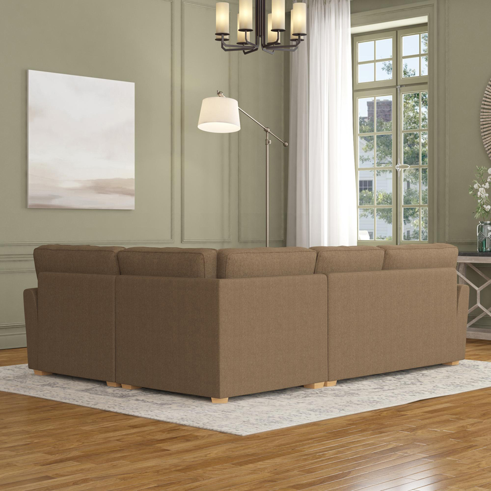 Wendleberry 3 Seater Venice Nutmeg Fixed Back Right Hand Corner Sofa Image 6