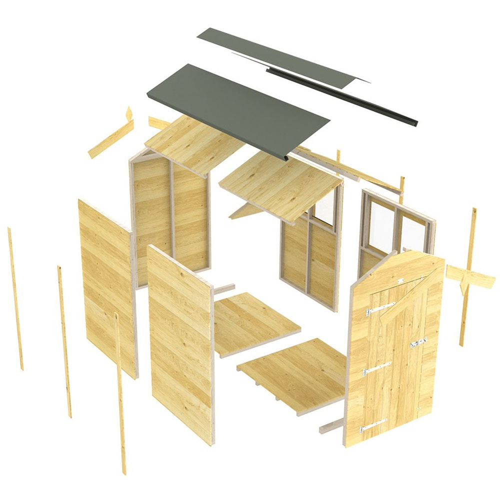 DIY Sheds 5 x 12ft Tongue and Groove Timber Apex Security Garden Shed Image 3