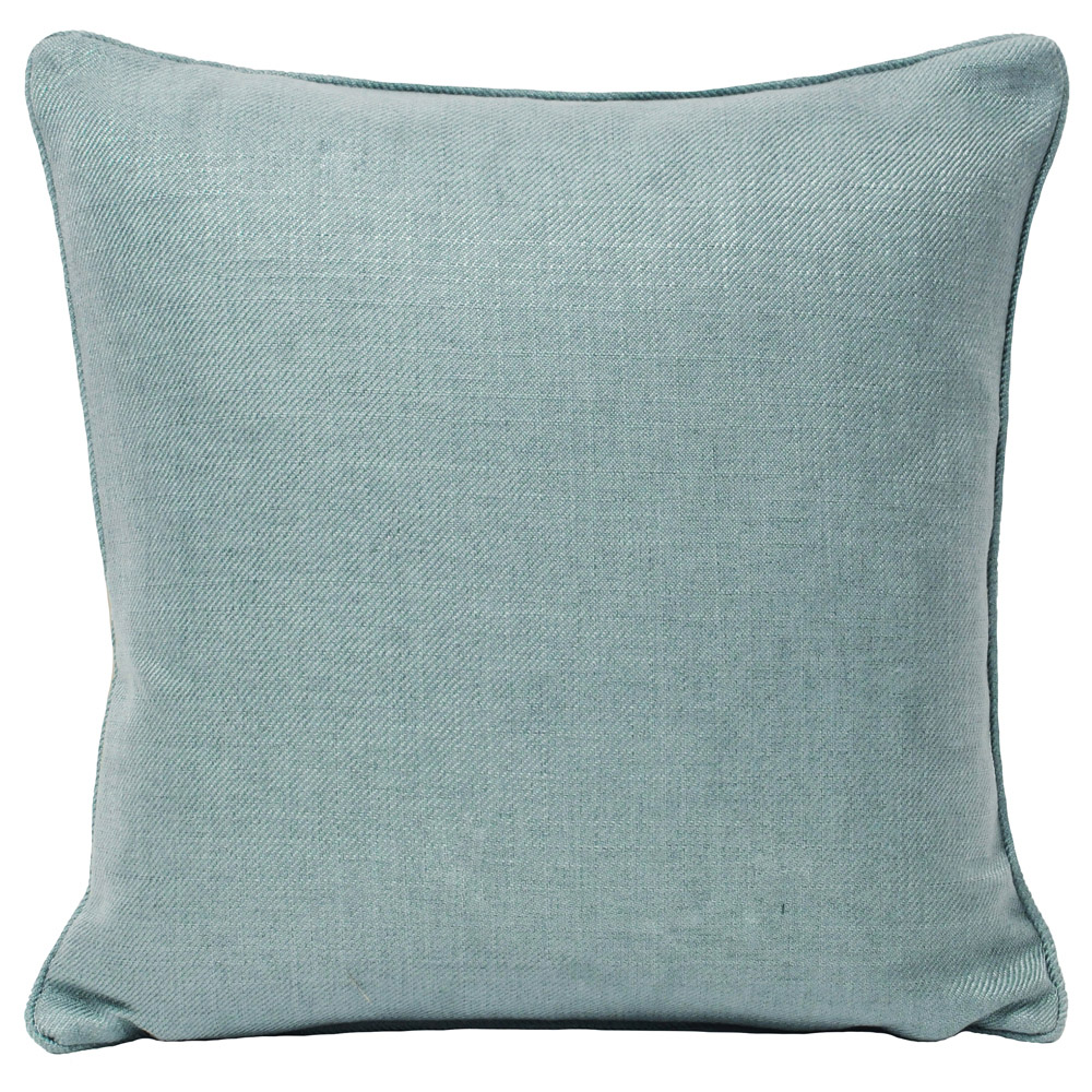 Paoletti Atlantic Duck Egg Twill Woven Cushion Image 1