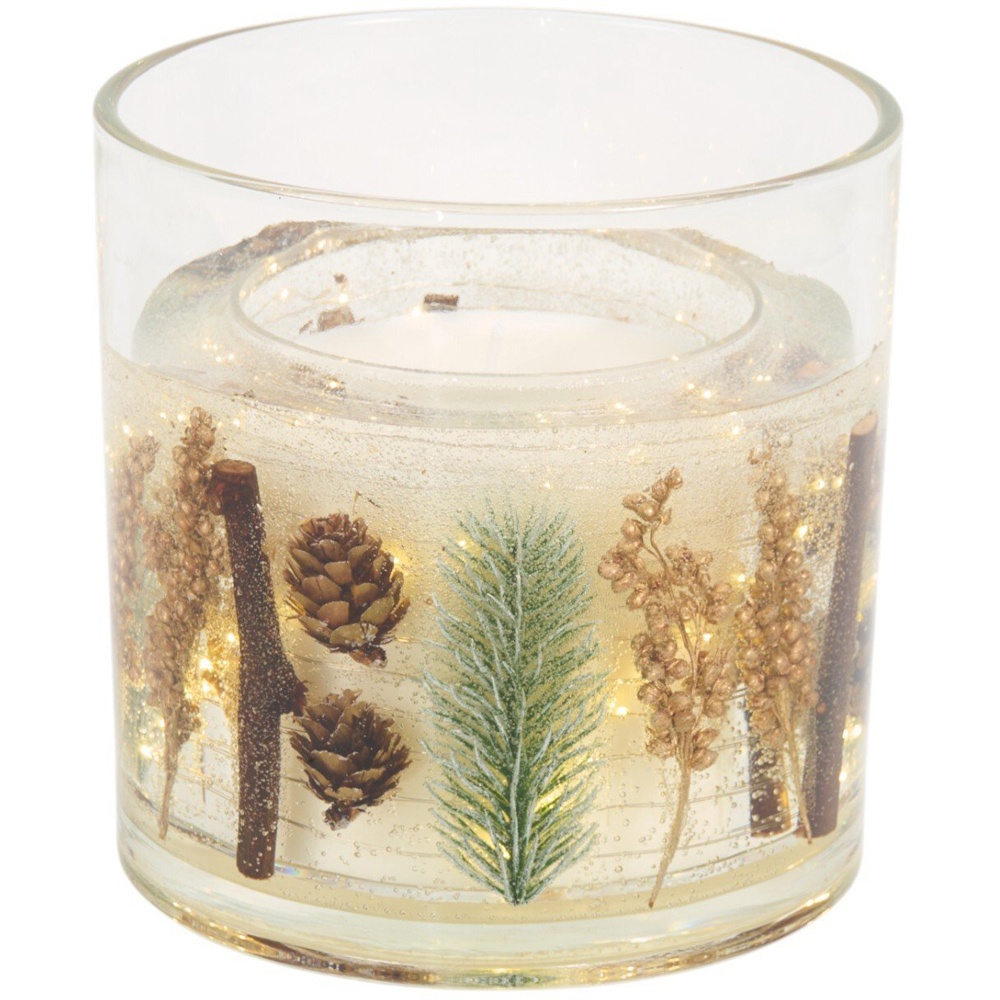 Spruce and Cedar Glass XL LED Candle Image 3