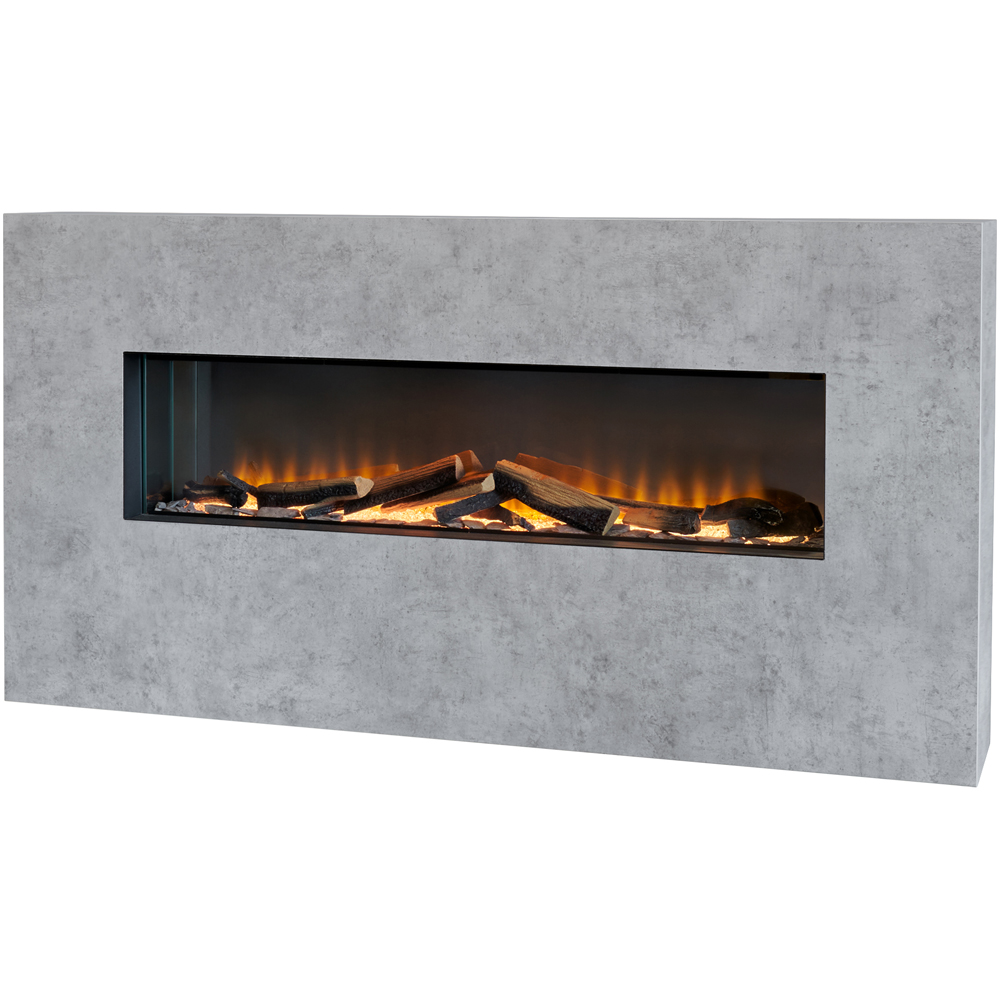 Acantha Bloc Pre-Built Concrete Effect Fully Inset Media Wall Suite Image 3