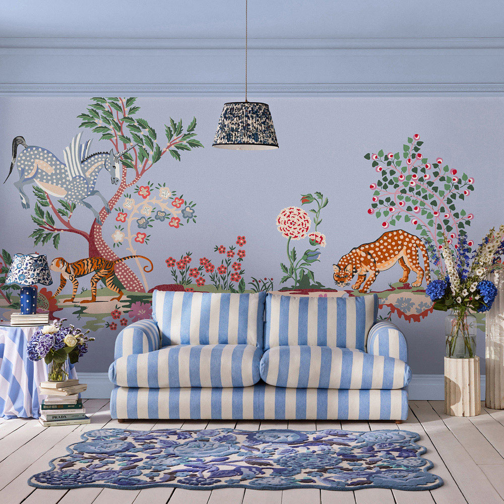 Cath Kidston Painted Kingdom Blue Mural Image 1