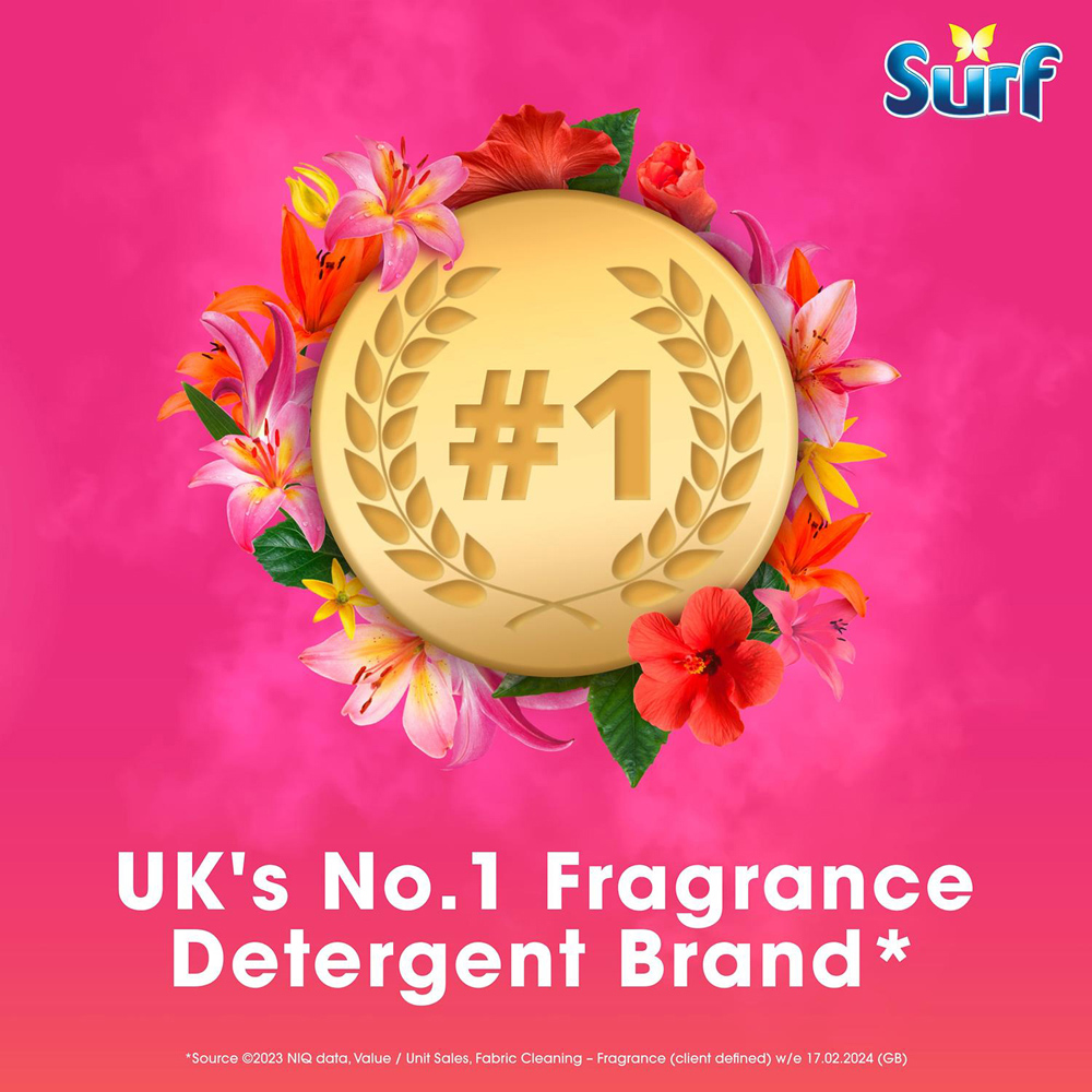 Surf Tropical Lily Laundry Detergent 24 Washes 650ml 6 Pack Image 5