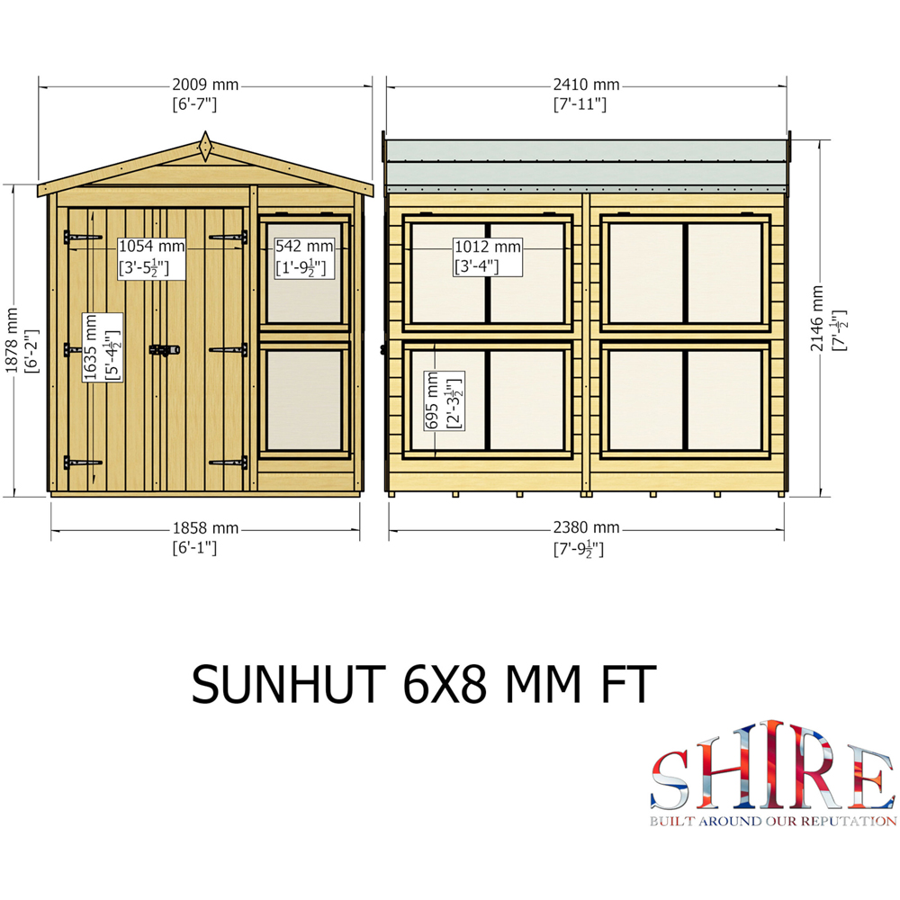 Shire 6 x 8ft Sun Hut Image 7