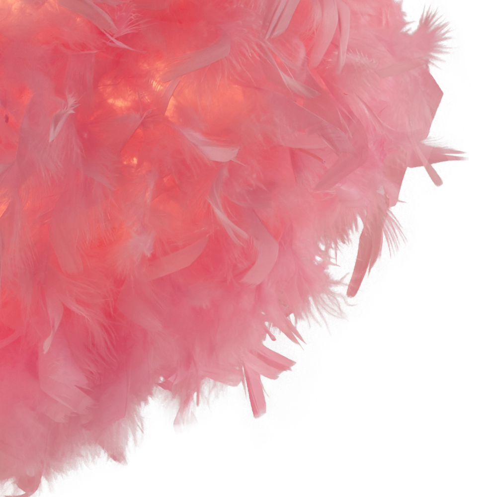 Lighting Collection Pink Feather Shade Image 4