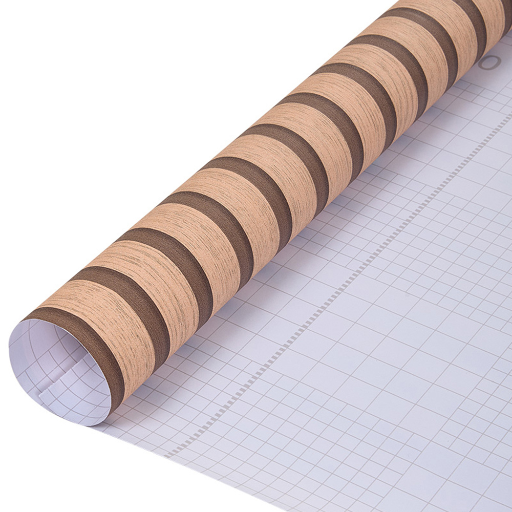 Living and Home 3D Wood Effect Orange Self Adhesive Textured PVC Wallpaper Image 6