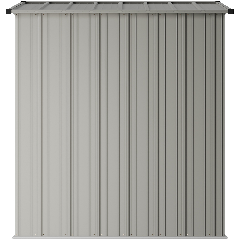 Living and Home 3 x 5ft Grey Metal Pent Compact Garden Storage Shed Image 4